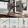 Mount-It! Dual Monitor Gas Spring Desk Mount with Crossbar For Screens Up to 32", Holds 19.8 lbs Per Arm, Black (MI-12002)~#|#~9F614D93-0586-4330-B42CBF090D8F83E4_sc7