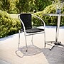 Flash Furniture Lila Aluminum/Rattan Stacking Chair, Black (TLH020BK)~#|#~9F644A62-E417-4848-9A10D5C7C2178BE0_sc7