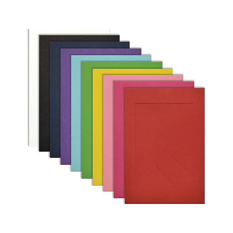 Better Office 4" x 6" Cardstock Picture Frames, Assorted Colors, 50/Pack (64610-50PK) image 1