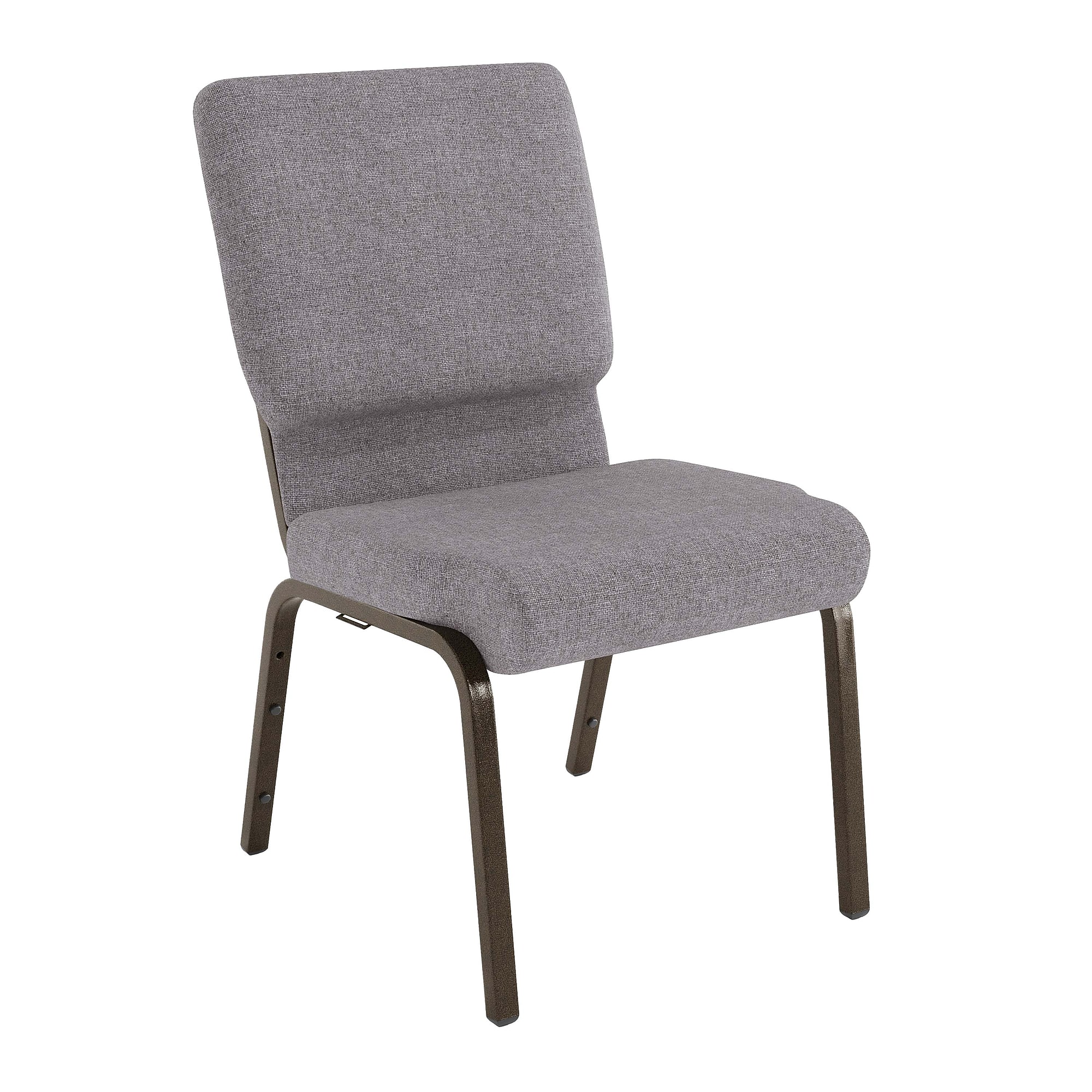 Flash Furniture HERCULES Series Fabric Stacking Church Chair, Gray/Gold Vein Frame (XUCH60096BEIJGY) Sansujyuku sansujyuku.com