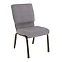 Flash Furniture HERCULES Series Fabric Stacking Church Chair, Gray/Gold Vein Frame (XUCH60096BEIJGY)~#|#~9F6AA33E-D602-4E33-8CA7E9DDD04A3DCD_sc7