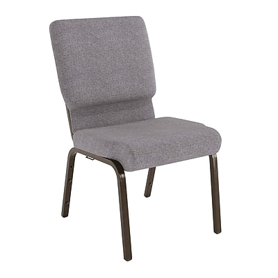 Flash Furniture HERCULES Series Fabric Stacking Church Chair, Gray/Gold Vein Frame (XUCH60096BEIJGY) Simolary simolary.com