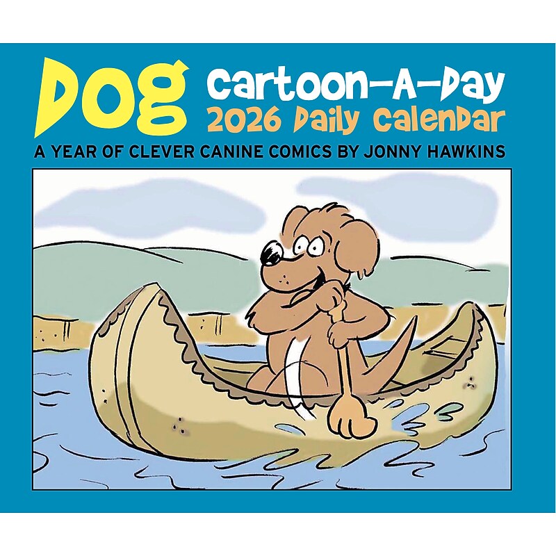 2026 Willow Creek Dog Cartoon-a-Day by Jonny Hawkins 6.2" x 5.4" Day-to-Day Calendar (54130) image 1