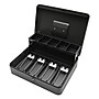 Excello Brands Steel Cash Box with Key Lock, 10 Compartments, Black (CHBX-6213-KY)~#|#~9F753220-D60B-4660-8C08A120777E846B_sc7