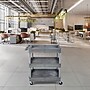 Luxor ENDURA XL 3-Shelf Utility Cart, Gray (TC111-G)~#|#~9F764D03-BEB8-41F3-B03C3A8A9394AB8A_sc7