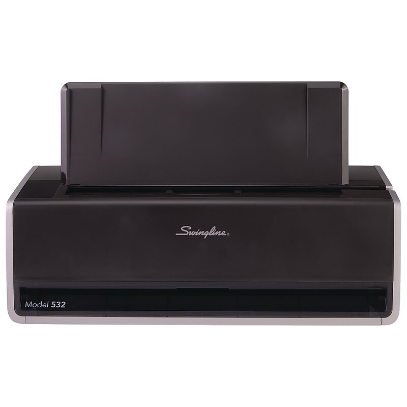 Swingline Commercial Electric Desktop 2-Hole Punch, 28 Sheet Capacity, Black & Gray (74532) image 1