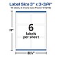 Avery Durable Removable Rectangle Multipurpose Labels, 3" x 3.75", White, 18/Pack (94248)~#|#~9F7CF9EC-8C2A-44F4-AFE34AB1E0434D1B_sc7