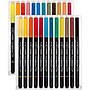 Dixon Aqua Brush Duo Water-Based Marker, Brush Tip, Assorted Colors, 24/Set (LYXL6521240) ~#|#~9F7EC991-B2C2-48A0-829F3349745735AE_sc7