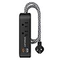 STANLEY SurgeMax 2-Outlet Surge Protector Power Strip with 2-USB Ports & Braided Fabric Cord, 6-ft., 300 Joules, Black (33255)~#|#~9F81F6FD-7D8B-4AB1-80BA30C198DE9443_sc7