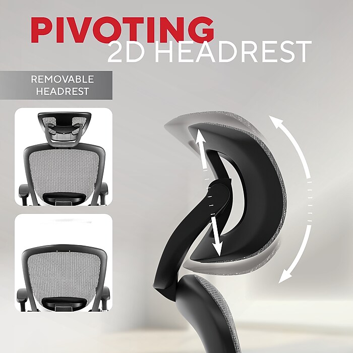 Staples Hyken Ergonomic Mesh Swivel Task Chair, Charcoal Gray