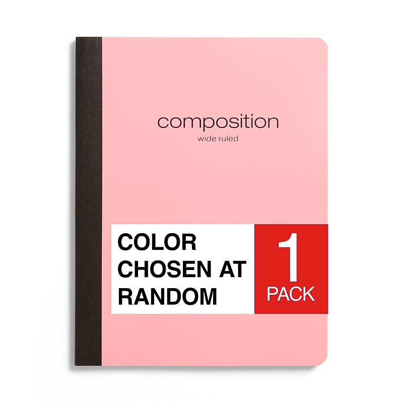 Pep Rally Composition Notebook, 9.75" x 7.5", Wide Ruled, 80 Sheets, Color chosen at random (58549M) image 1