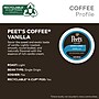 Peet's Coffee Vanilla Coffee, Keurig K-Cup Pod, Light Roast, 22/Box (5000376697)~#|#~9F8C948B-CE09-4789-AFC19C5207DA8C95_sc7