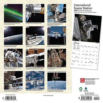 2023 BrownTrout International Space Station 12" x 12" Monthly Wall Calendar, (9781975451813)