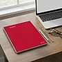 Staples Premium Poly 5-Subject Notebook, 8.5" x 11", College Ruled, 200 Sheets, Red (ST58319)~#|#~9F8D68A6-0446-4AA8-AED80167EDA53523_sc7