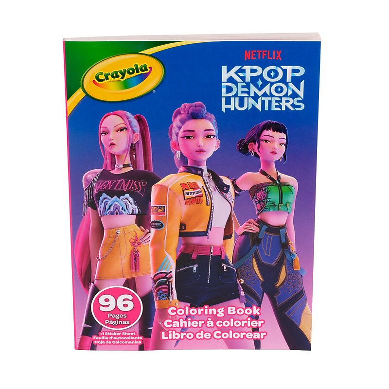 Crayola K Pop Demon Hunters Coloring Book, 96 Pages (04-1296) image 1