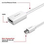 Staples TECH Mini DisplayPort to HDMI Audio/Video Adapter, Male to Female, White (ST62353)~#|#~9F993AC6-7141-47FD-8D9F4789C941CB7B_sc7