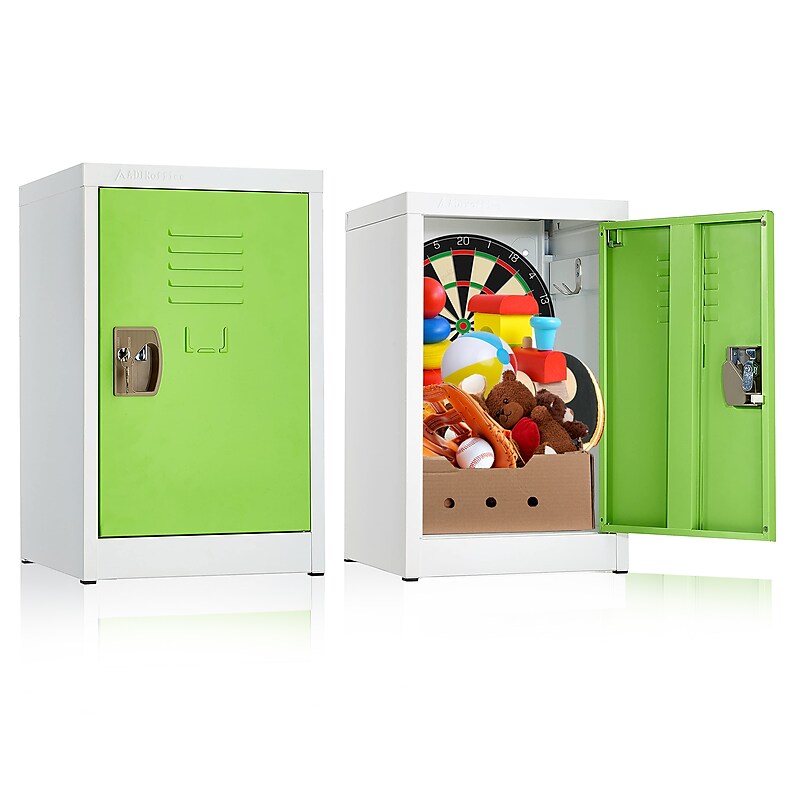 AdirOffice 24"H Single Tier Green Storage Locker (ADI629-02-GRN-DL) image 1