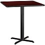 Flash Furniture Square Laminate Table Top with 33" x 33" Bar-Height Table Base, 42" x 42", Mahogany (XUMA4242T3333B)~#|#~9FAAE235-ACB4-40CE-AF9C99B42AFFC421_sc7