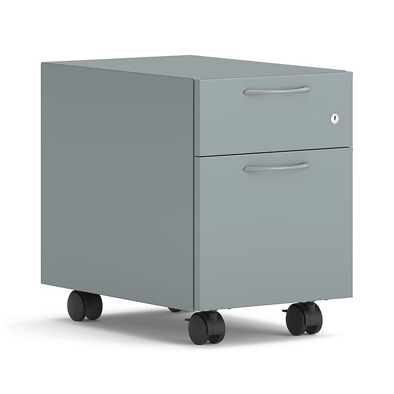 HON Contain Mobile File Cabinet, Letter/Legal Size, Lockable, 21"H x 15"W x 24"D, Titanium (HSPM211524BFM.APR0.P8T.NA.L) image 1