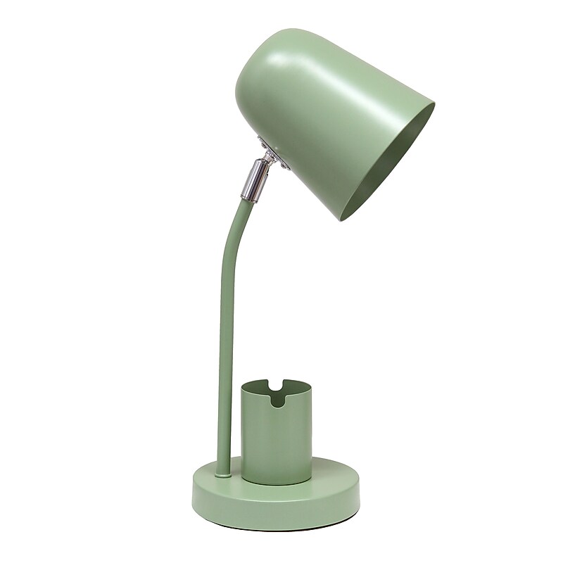 Simple Designs Sleek Essentials 15.75" LED Table Lamp, Sage Green (LT2128-SGE) image 1