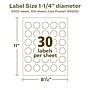 Avery EcoFriendly Laser/Inkjet Circle Multipurpose Labels, 1-1/4" Dia., White, 3000/Box (94505)~#|#~9FAF43D7-8939-46C0-84F2A91442DFFA20_sc7