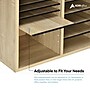 AdirOffice 500 Series 12-Compartment Literature Organizers, 20" x 20", Medium Oak (500-12-MEO)~#|#~9FB27246-993E-442C-A9DA6BDFBD18A2E5_sc7