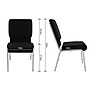 Flash Furniture HERCULES Series Fabric Stacking Church Chair, Black/Silver Vein Frame (XUCH60096BKSV)~#|#~9FBA40D0-4C3E-4019-B960CE43F3BDAA8D_sc7