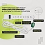 GoGreen Power 6 Outlet Surge Protector, 6' Cord, White (GG-16106MS)~#|#~9FBA8298-D8DD-4A4F-A87B4586B58EE960_sc7