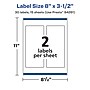 Avery Laser/Inkjet Rectangle Multipurpose Labels, 8" x 3.5", White, 30 Labels/Pack (94261)~#|#~9FBE2574-337D-408B-970A671F89112D33_sc7