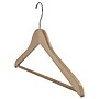 Nahanco 17" Wood Flat Suit Hanger, Chrome Hook, Natural, 100/Box (80-17)~#|#~9FBFE143-C280-4DF4-9D492A143832C202_sc7