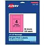 Avery Laser/Inkjet Rectangle Multipurpose Labels, 2" x 5", Bright Pink, 320/Box (94241)~#|#~9FC0C544-FD13-4A8C-821A77D15E5268D4_sc7