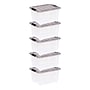 Iris 32 Quart Storage Bin with Latching Lid, Plastic, Clear, 5/Pack (500145)~#|#~9FC0F146-ADC2-4636-8F52225869E9CDB5_sc7