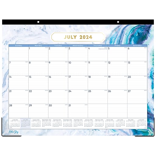 20242025 Blue Sky Gemma 22" x 17" Academic Monthly Desk Pad Calendar