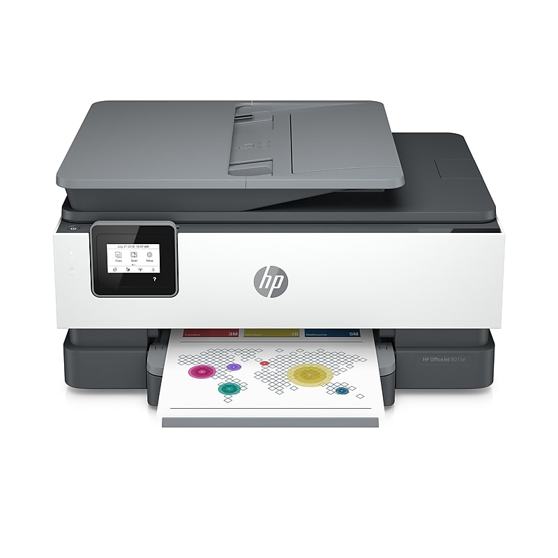 HP OfficeJet 8015e Wireless Color All-In-One Printer, Print, Scan, Copy, Best for Home Office, 6 Months FREE Ink (228F5A) image 1