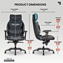 Sharper Image Algrove Comfort-X Ergonomic Swivel Executive Massage Chair, Black/Blue (60117-BLKBLU)~#|#~9FD2675E-88D4-4832-9D190604EBD5D545_sc7