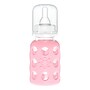 Lifefactory 4 oz. Glass Baby Bottle with Silicone Sleeve, Stage 1 Nipple, Stopper & Cap, Pink (LF110003C4)~#|#~9FE04325-3591-4A41-8D5C9DD426308FC7_sc7
