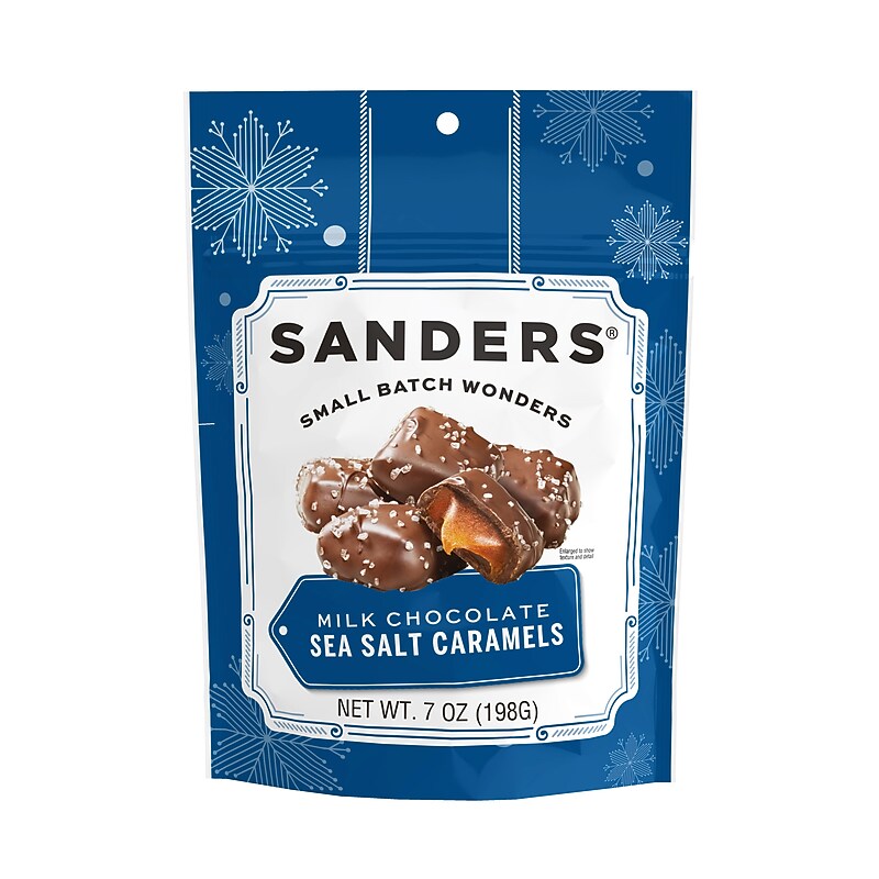 Sanders Holiday Milk Chocolate Sea Salt Caramel Pieces, 7 oz., 6/Count (MRY31097) image 1