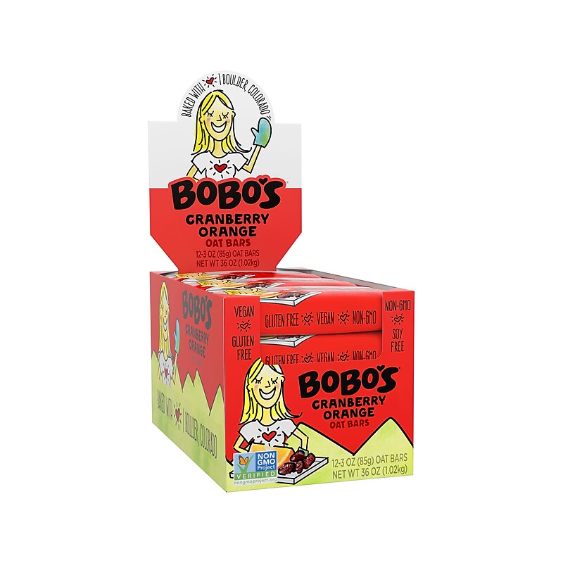 Bobo's Gluten-Free Cranberry Orange Oat Bar, 36 oz., 12 Bars/Box (102-D) image 1