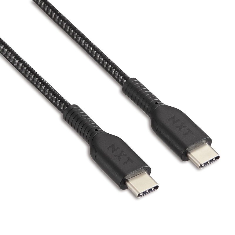 NXT Technologies™ 6 Ft. Braided USB-C Cable, Black (NX60469) image 1
