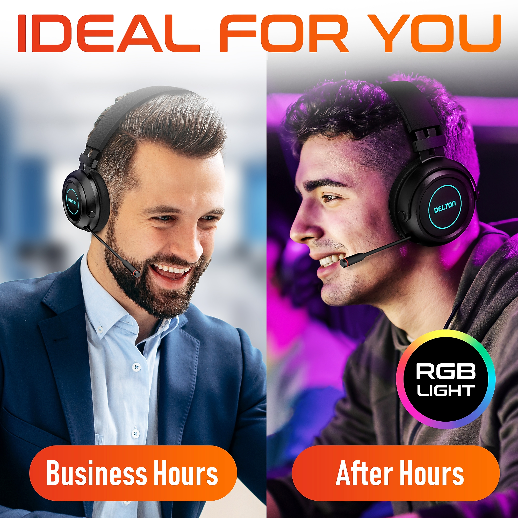 Delton G520 Wireless Noise Canceling Over-Ear Headphones, Bluetooth, Black (DHBG520) Sansujyuku sansujyuku.com