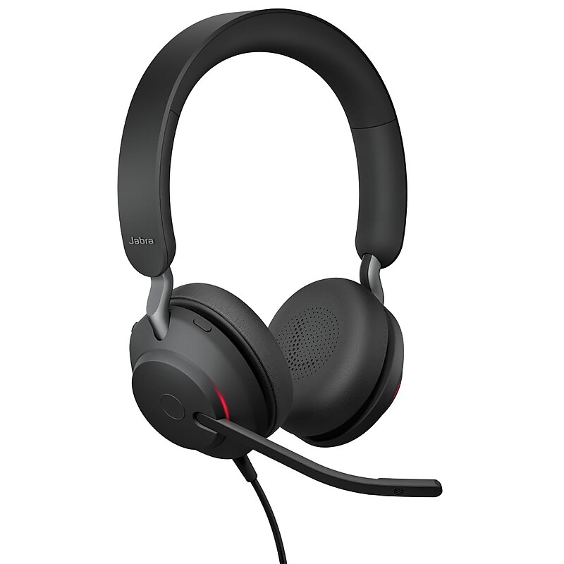 Jabra Evolve 2 Stereo Phone & Computer Over-the-Ear Headset, USB-C/A, UC Certified (24189-989-799-01) image 1