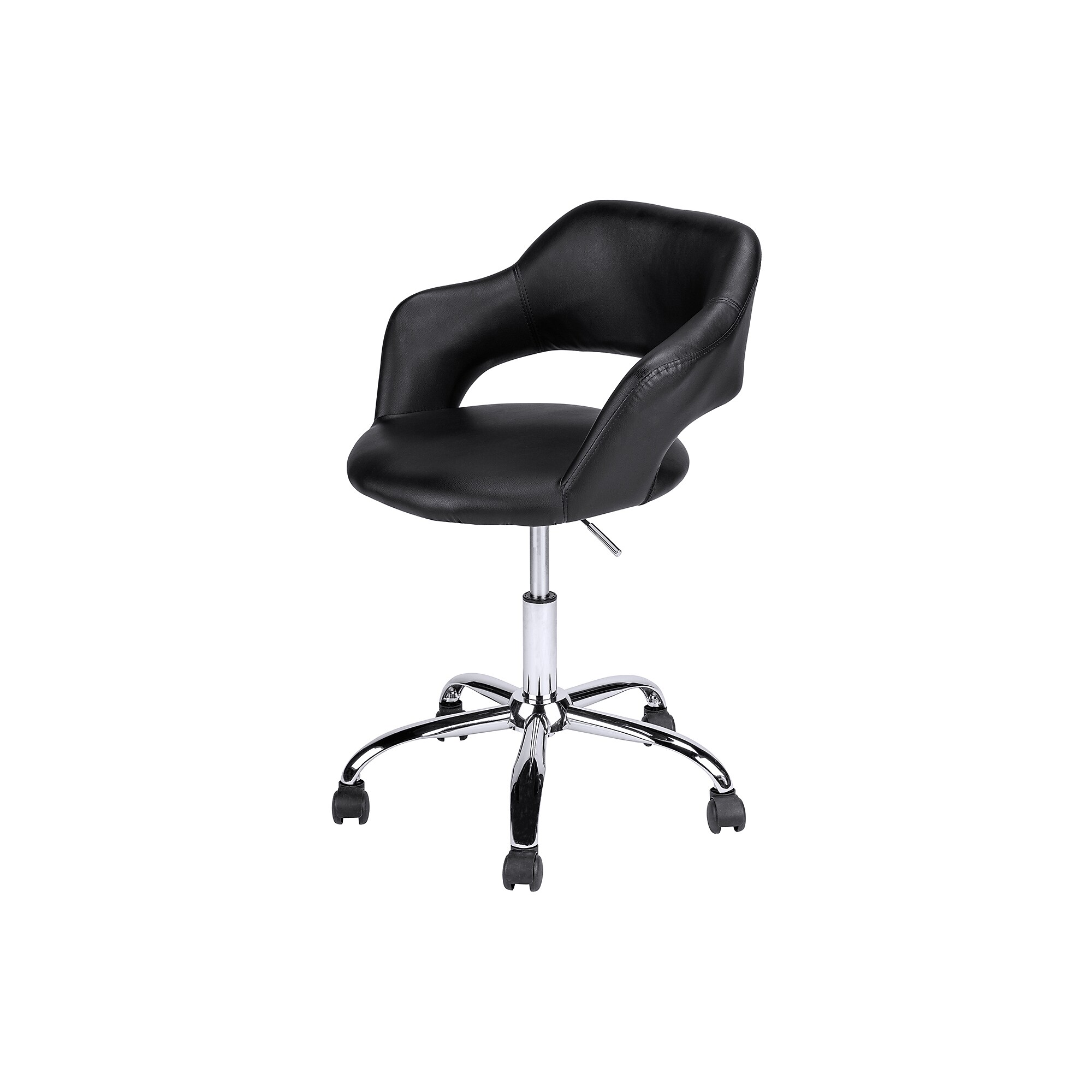 Monarch Specialties Inc. Armless Faux Leather Swivel Computer and Desk Chair, Black (I 7298) Sansujyuku sansujyuku.com