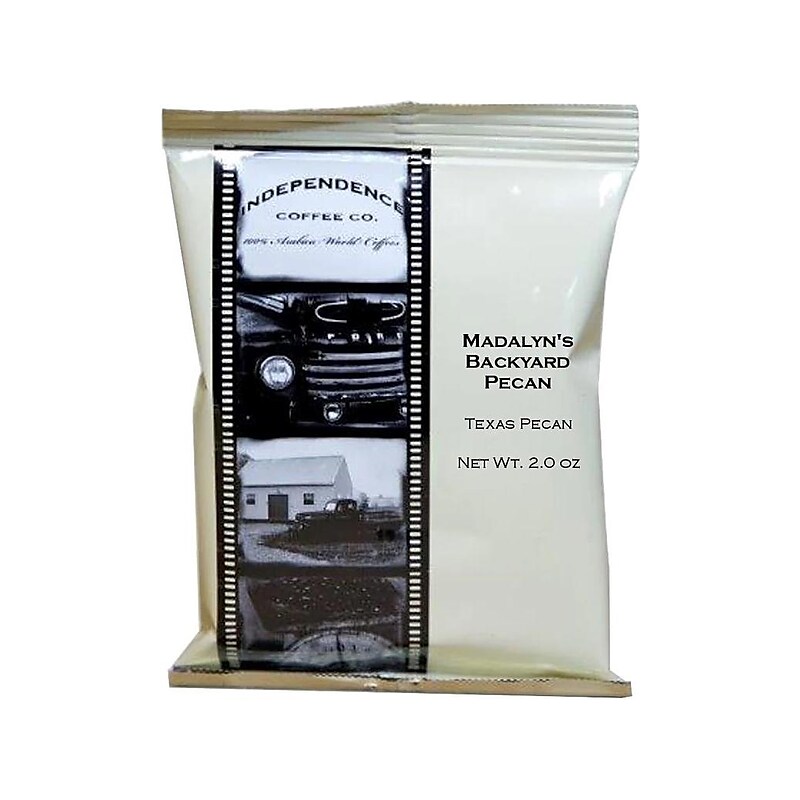 Independence Coffee Co. Madalyn's Backyard Pecan Coffee Frac Pack, Light Roast, 2 oz., 40/Carton (MBP.FP-2.0oz40ctbx) image 1