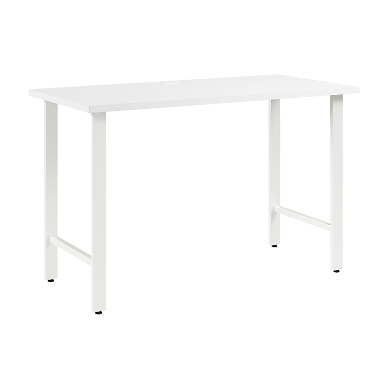 Bush Business Furniture Hustle 48"W Computer Desk with Metal Legs, White (HUD148WH) image 1