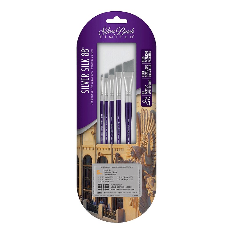 Silver Brush Silver Silk 88 SH 5-Piece Angle Brush Pack (SLVSK8112S) image 1
