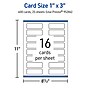 Avery Business Cards, 1" x 3", Matte White, 400/Pack (95284)~#|#~A0004C2B-EDB6-49D5-B14857306311748B_sc7