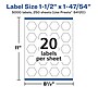 Avery Laser/Inkjet Multipurpose Labels, 1.8704"  x 1.5", Matte White, 5000/Box (94120)~#|#~A004D617-C589-4673-83DE17232C1FF2B4_sc7