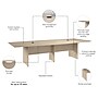 Bush Business Furniture 120"W Boat Shaped Conference Table, Natural Elm (99TB12048NEK)~#|#~A0067F84-4928-4364-993E984B49C6E1DB_sc7
