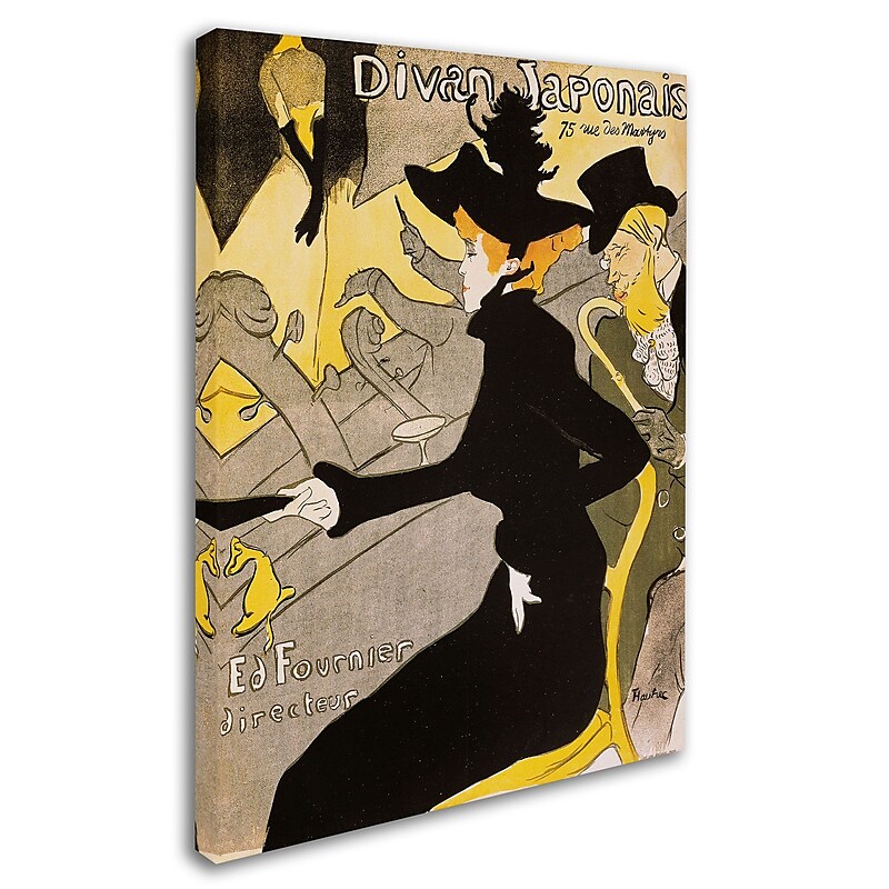 Trademark Fine Art 'Divan Japonais' 14" x 19" Canvas Art image 1