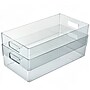 Azar Narrow Storage Tote Bin With Handle, 5.12" x 6.5"x 16.14", Clear, 4/Pack (556744-4PK)~#|#~A00FBFB6-4F44-4ECF-8597D004C92336A1_sc7